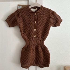 The Simple Folk (NWT) | Knit Etta Playsuit Romper Mocha